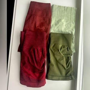 4 bandage shorts , scrunch booty , seamless , control tummy